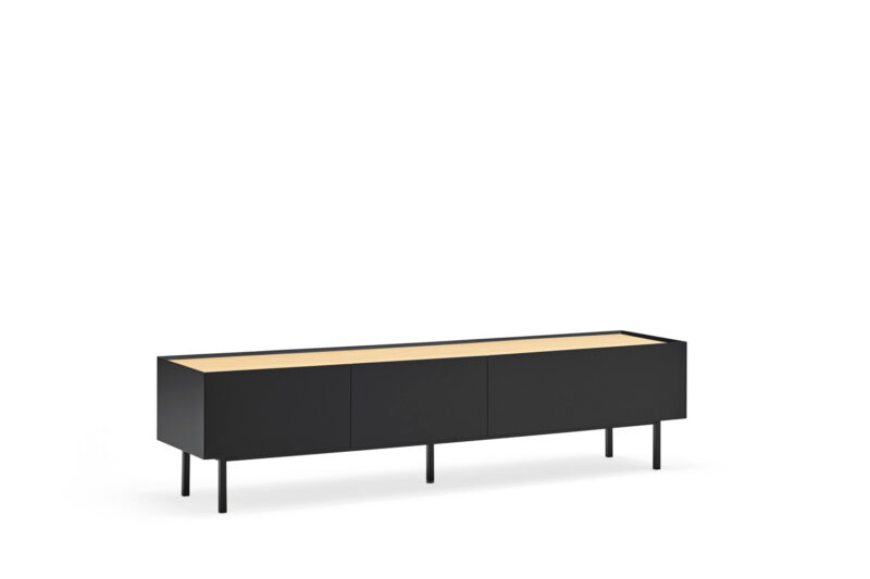 Arista - Mueble TV 2C/1P Negro - Imagen 2