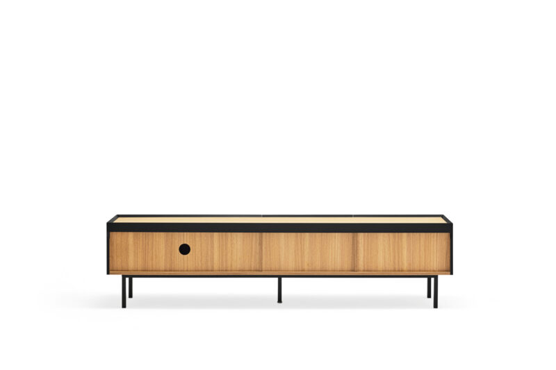 Arista - Mueble TV 2C/1P Negro - Imagen 5