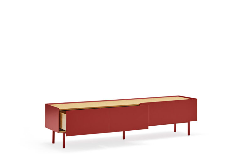 Arista - Mueble TV 2C/1P Burdeos - Imagen 4
