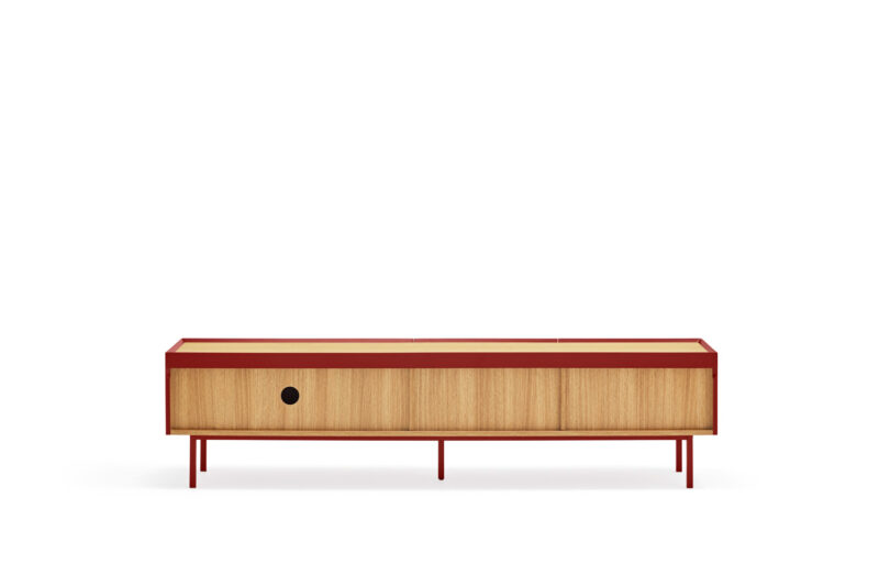 Arista - Mueble TV 2C/1P Burdeos - Imagen 5