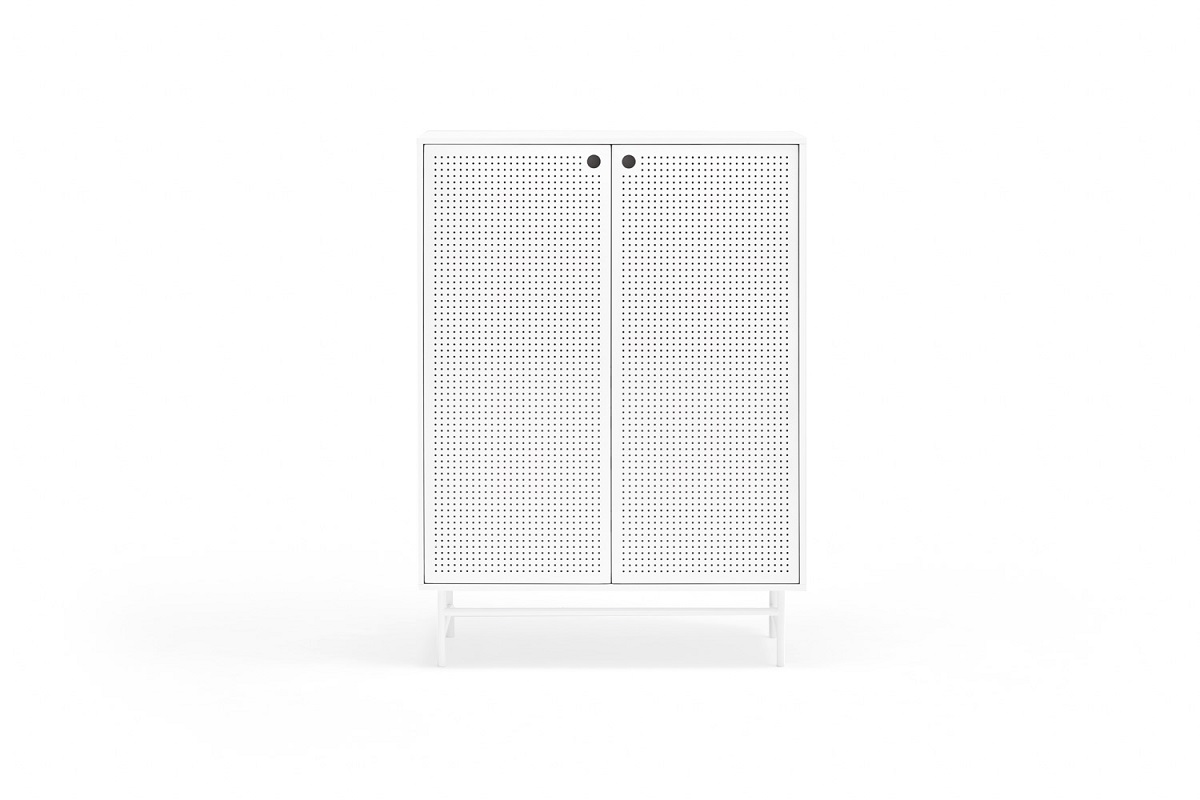 Mueble TV industrial Punto metal blanco 180 cm 2P4C 12745_TE 