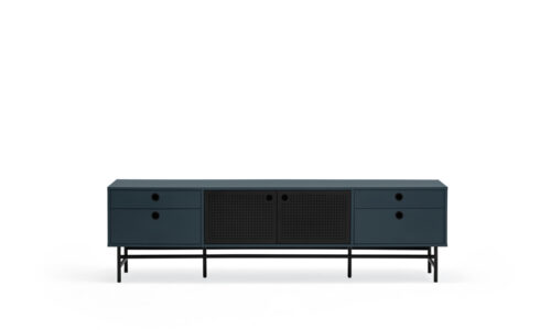 Punto - Mueble TV 2P4C Negro/Azul