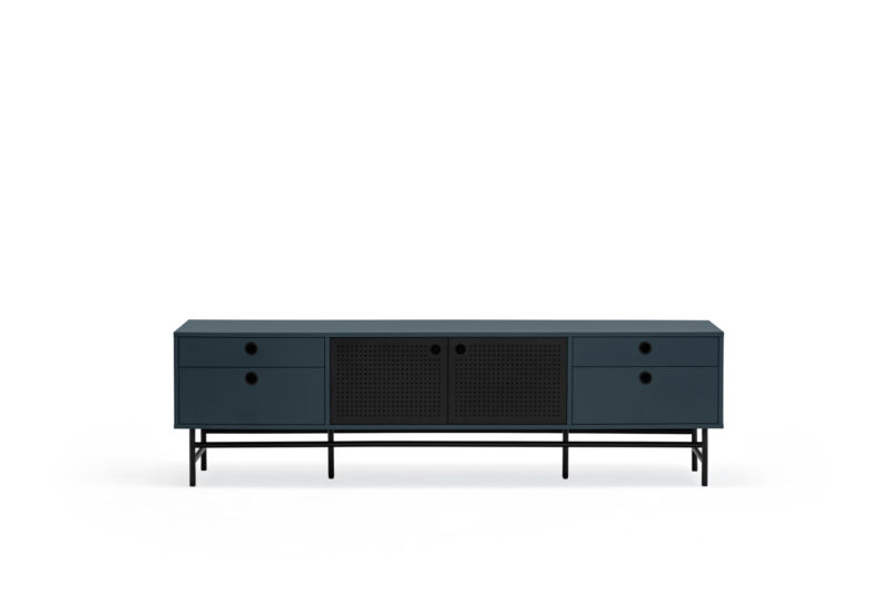 Punto - Mueble TV 2P4C Negro/Azul