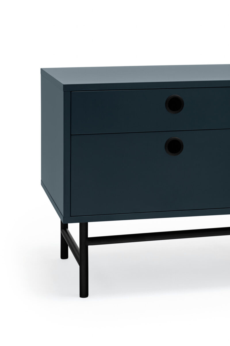 Punto - Mueble TV 2P4C Negro/Azul - Imagen 8