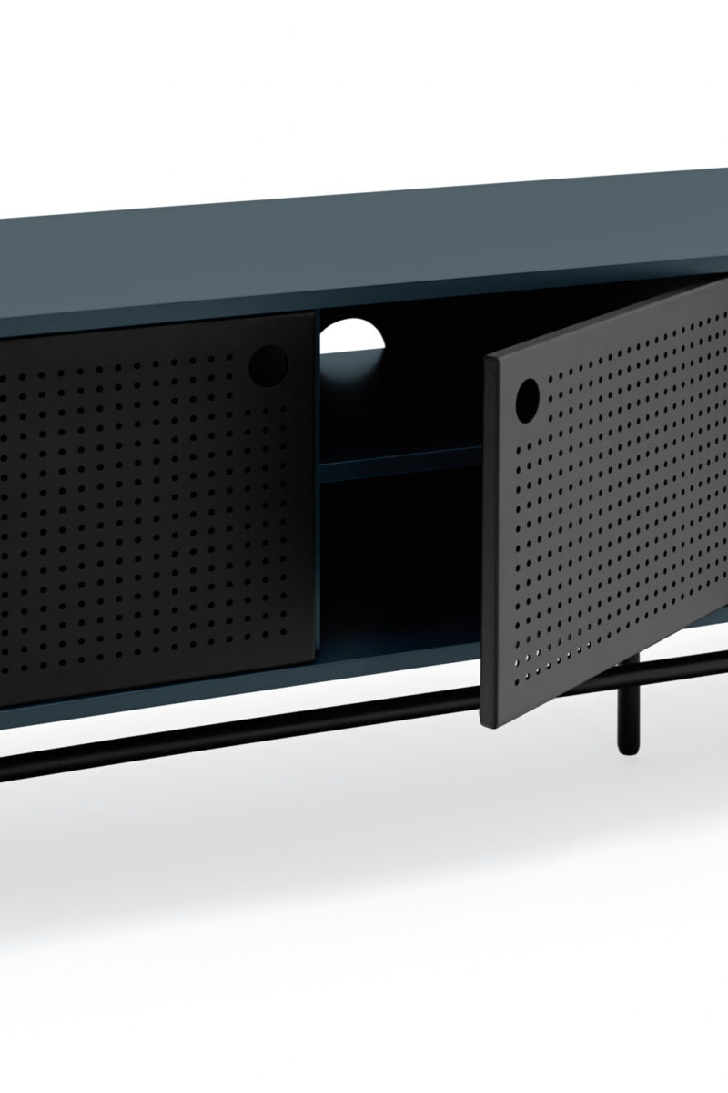 Punto - Mueble TV 2P4C Negro/Azul - Imagen 7