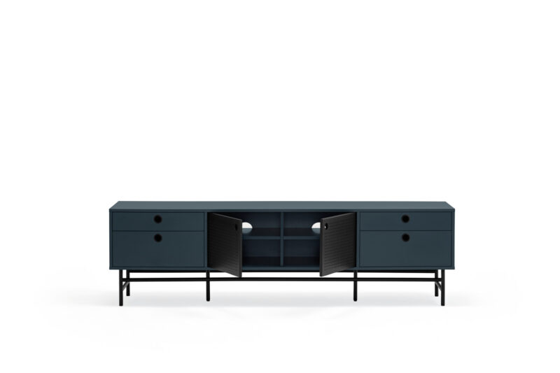 Punto - Mueble TV 2P4C Negro/Azul - Imagen 3