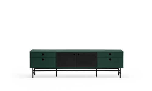 Punto - Mueble TV 2P4C Negro/Verde
