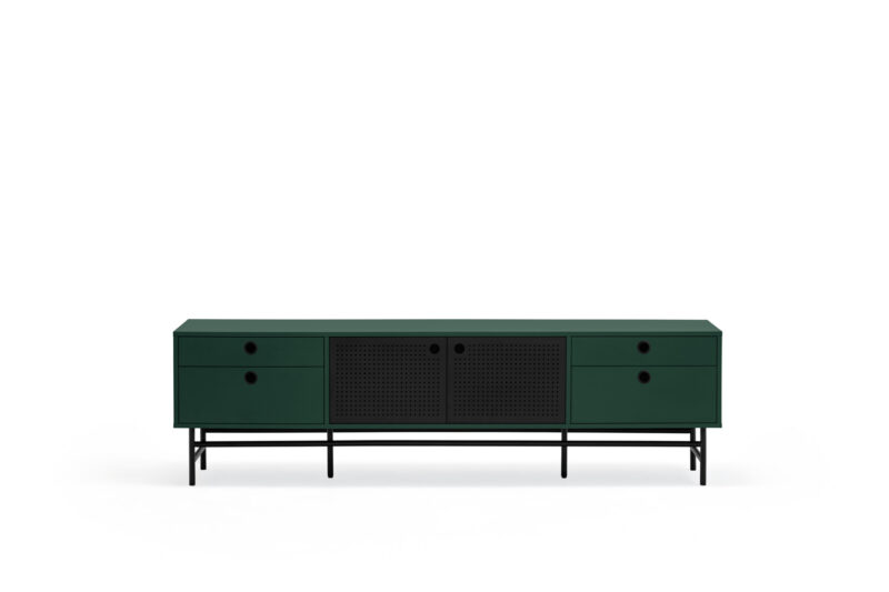 Punto - Mueble TV 2P4C Negro/Verde