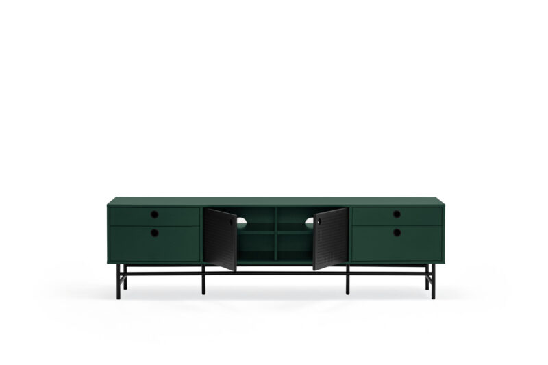 Punto - Mueble TV 2P4C Negro/Verde - Imagen 3