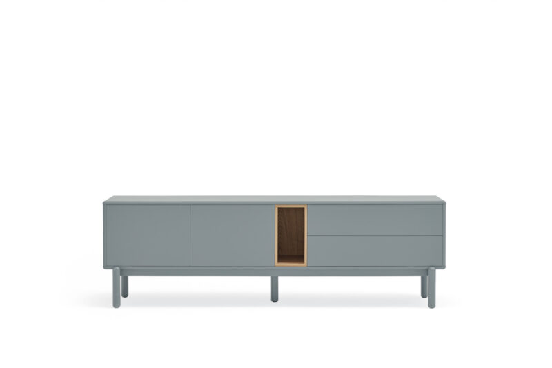 Corvo - Mueble TV 2P2C1H 180 CM Gris Perla