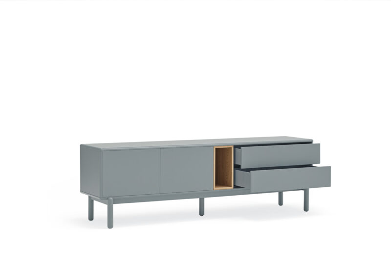 Corvo - Mueble TV 2P2C1H 180 CM Gris Perla - Imagen 3
