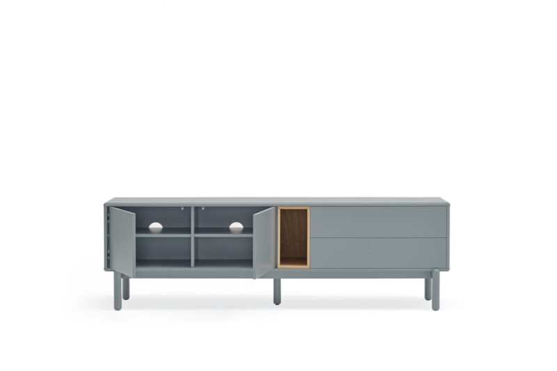 Corvo - Mueble TV 2P2C1H 180 CM Gris Perla - Imagen 4