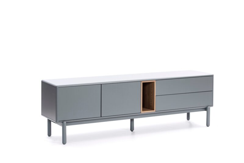 Corvo - Mueble TV 2P2C1H 180 CM Gris Perla - Imagen 2
