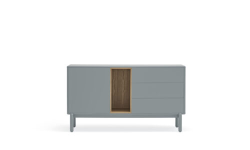 Corvo - Aparador 1P/3C/1H Gris Perla