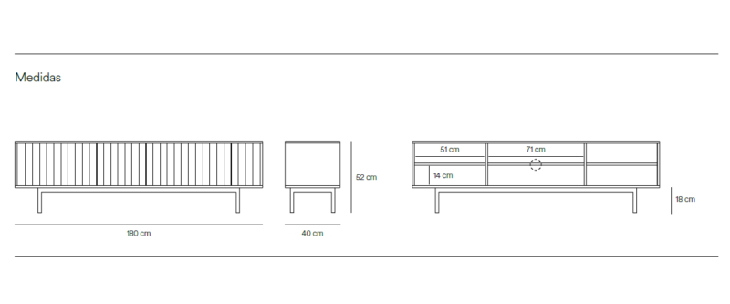 Sierra - Mueble T.V 3P Blanco - Imagen 7