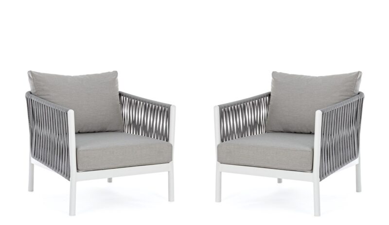 Florencia - Sillón de exterior Blanco (Pack de 2 udds.)