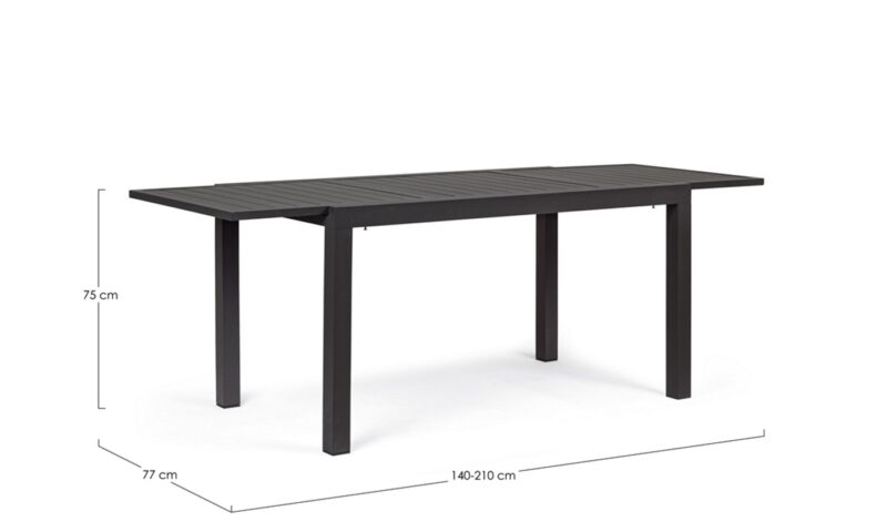 Hilde - Mesa de exterior de 140 Antracita Ext. a 210 cm - Imagen 6
