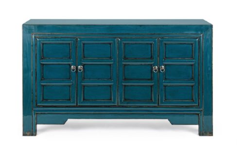 Jinan - Aparador de 133 cm 4P Azul