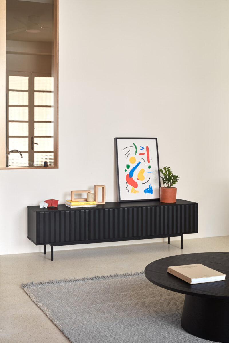 Sierra - Mueble TV 3P Negro - Imagen 6