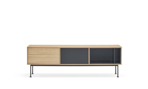 Yoko, Mueble TV 2C/1P - Roble/Antracita