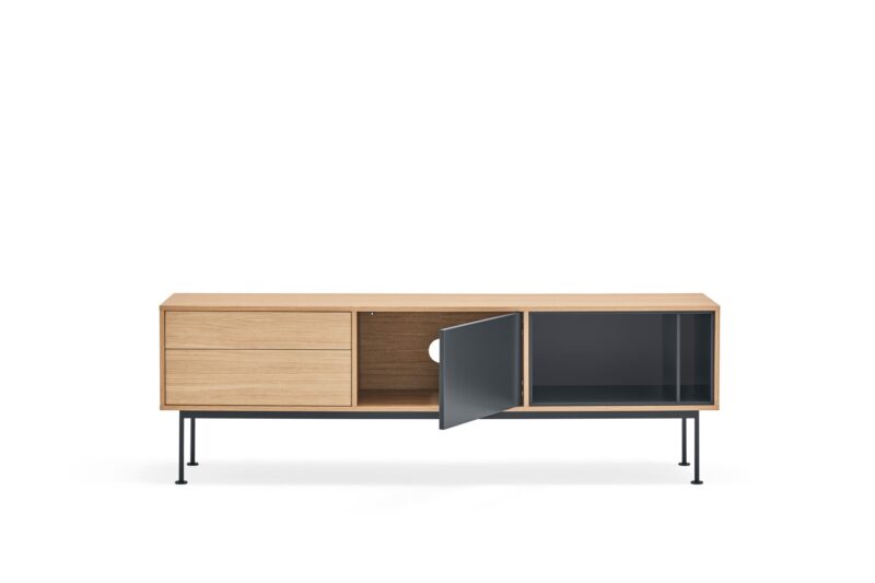 Yoko, Mueble TV 2C/1P - Roble/Antracita - Imagen 4