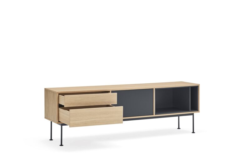Yoko, Mueble TV 2C/1P - Roble/Antracita - Imagen 3