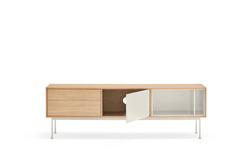 Yoko, Mueble TV 2C/1P - Roble/Crema - Imagen 4