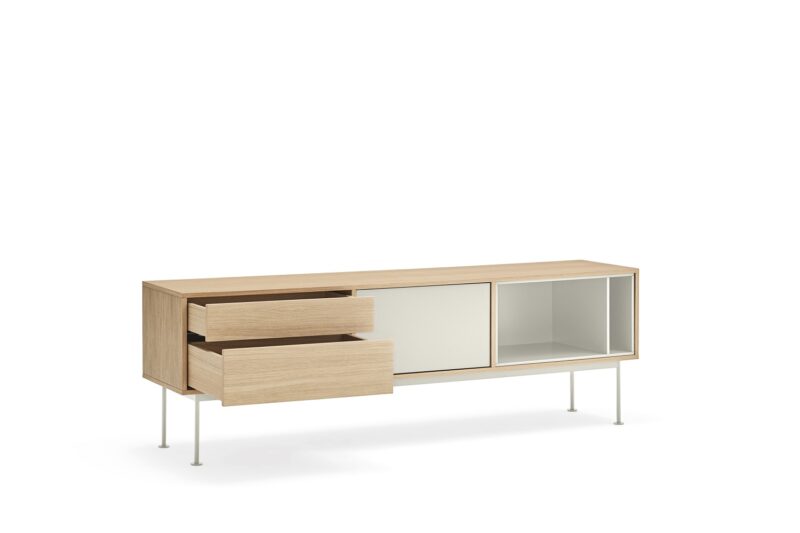 Yoko, Mueble TV 2C/1P - Roble/Crema - Imagen 3