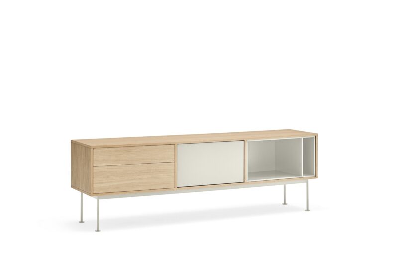 Yoko, Mueble TV 2C/1P - Roble/Crema - Imagen 2