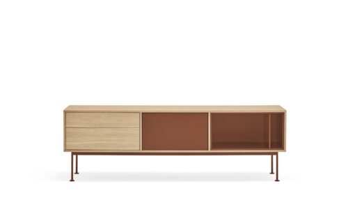 Yoko, Mueble TV 2C/1P - Roble/Teja