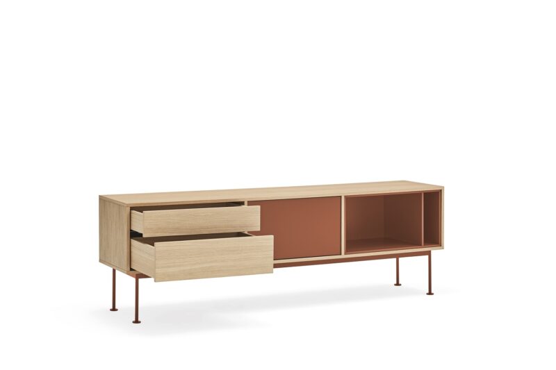 Yoko, Mueble TV 2C/1P - Roble/Teja - Imagen 3