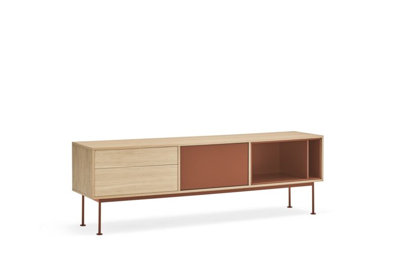 Yoko, Mueble TV 2C/1P - Roble/Teja - Imagen 2