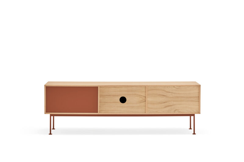 Yoko, Mueble TV 2C/1P - Roble/Teja - Imagen 5