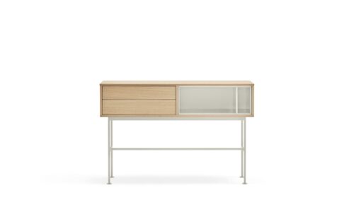 Yoko, Consola 2C/Expositor - Roble/Crema