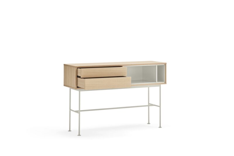 Yoko, Consola 2C/Expositor - Roble/Crema - Imagen 3