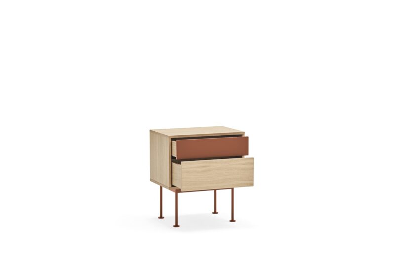 Yoko, Mesita 2C - Roble/Teja - Imagen 3