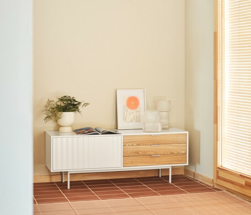 Sierra - Mueble TV 1P3C Blanco/Roble - Imagen 6