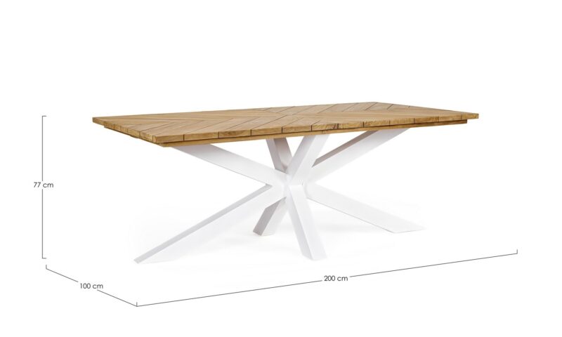 Palmdale - Mesa fija de 200 cm. Blanco - Imagen 3