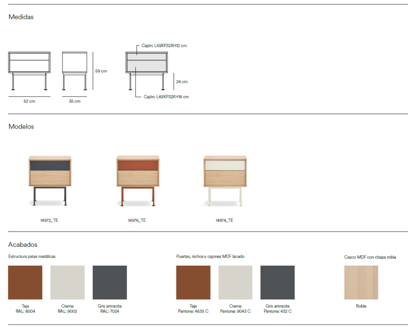 Yoko, Mesita 2C - Roble/Antracita - Imagen 9