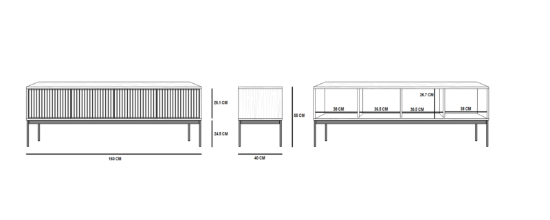 Mia, Mueble T.V de 160 cm 4P - Imagen 5