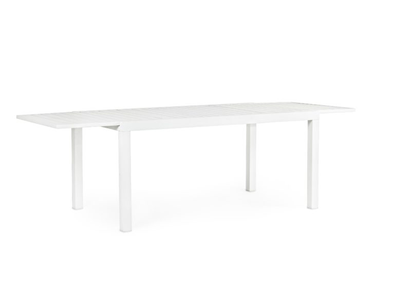 Hilde - Mesa de exterior de 160 Blanca Ext. a 240 cm
