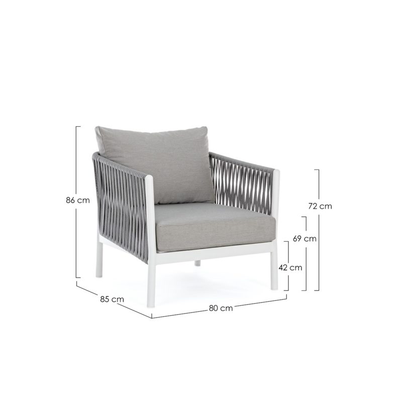 Florencia - Sillón de exterior Blanco (Pack de 2 udds.) - Imagen 6