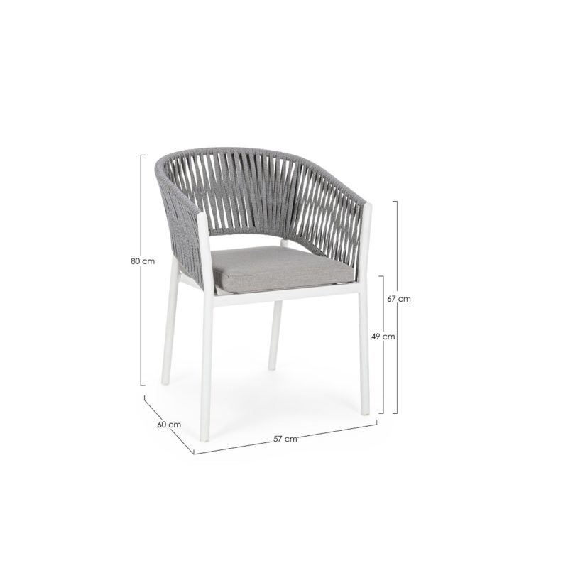 Florencia - Silla de exterior Blanca - Apilable - Imagen 6