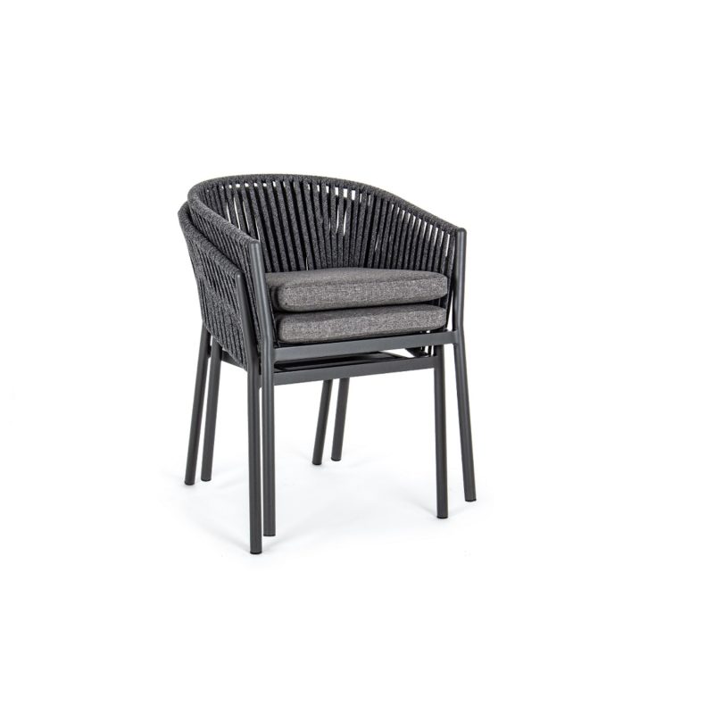Florencia - Silla de exterior Antracita - Apilable - Imagen 6