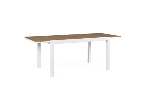 Elias - Mesa de exterior de 140 Blanco Ext. a 200 cm