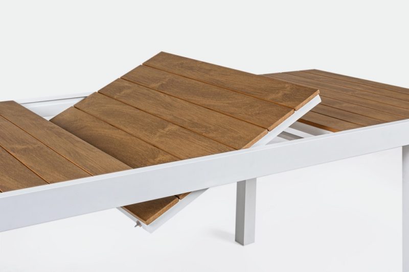 Elias - Mesa de exterior de 140 Blanco Ext. a 200 cm - Imagen 6