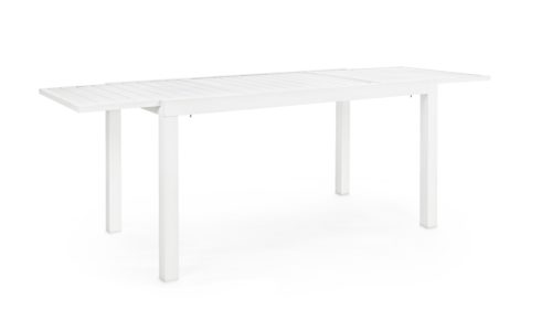 Hilde - Mesa de exterior de 140 Blanca Ext. a 210 cm