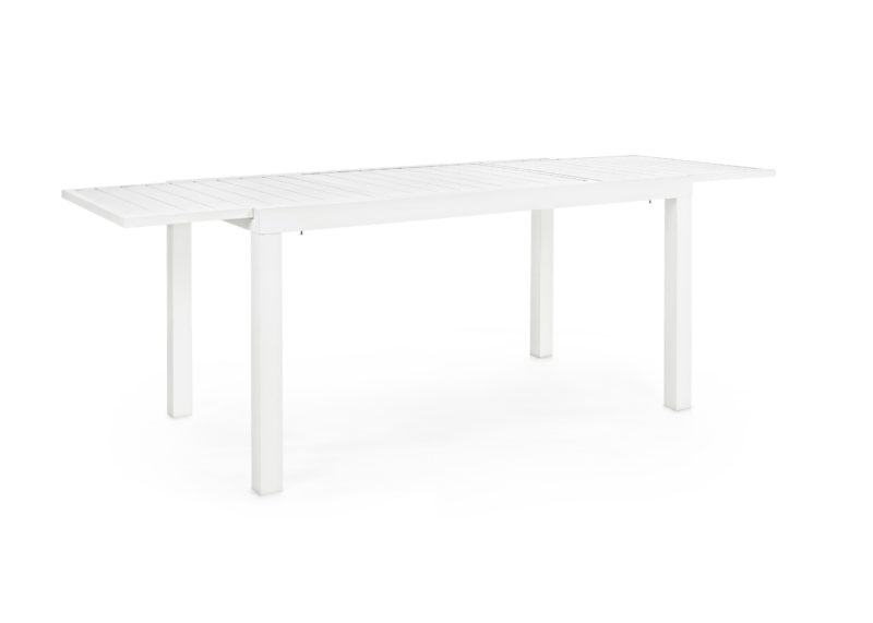 Hilde - Mesa de exterior de 140 Blanca Ext. a 210 cm