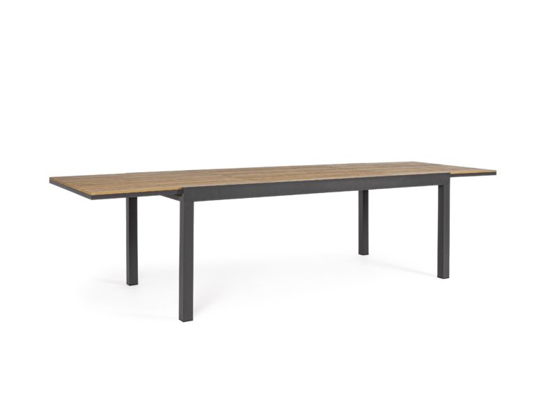 Elias - Mesa de exterior de 200 cm Antracita Ext. a 300 cm