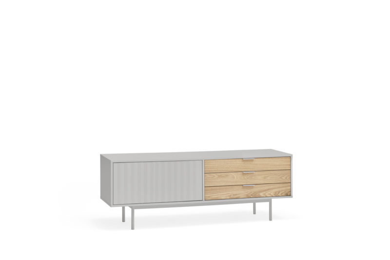 Sierra - Mueble TV 1P3C Gris/Roble - Imagen 2